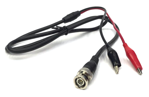 BNC Plug to 2xAligator Clip Cable 1m